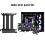 PCIE 5.0 16X 연장 케이블 180  90 PCI Express 포트 그래픽 카드 GPU 확장 라이저 게임용 PC 액세서리 : 거성a