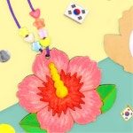 팬시우드 무궁화 색칠 꾸미기 손거울 목걸이 만들기 미술교구 시니어 : 파트너JEN