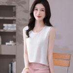 여성 데일리 민소매티 여름 실크 함유 민소매 나시 티셔츠 이너 레이서 니트 탑 스포M2 : 스포마켓365G13