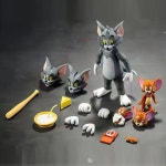 쥐 고양이 톰 과 제리 터피 스파이크 피규어 키링 굿즈 그레이트 토이/GT 모델 피노키오 포피 성간 보안관 합금 완제품 동화 움직일 수 있는... 