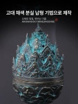 금동대향로 대향로백제 금동 골동품 실내 동도금 복각 백제 금동로 : 에스유 구매대행
