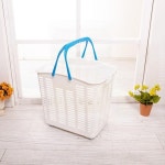 사각 세탁 바구니 대형 빨래 정리 플라스틱 색상 랜덤 수납 : 엘리트샵3