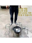 고기불판 받침대 식당 캠핑 그릴 숯불 거치대 불판 분리 불가 20 싱글 루프 트립 스탠드 : 토우하오