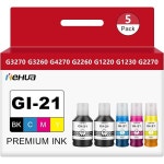 허화 GI-21 리필 병 잉크 GI21 5팩 2BCMY550ml 캐논 21 GI-21BK G3270 G3260 G2260 G1230 G2270 G4270 메가탱크 프린터 블랙 : rachel... 
