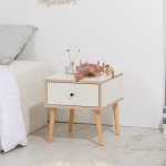 1단 서랍 협탁 400 소형 사이드 수납장 침대옆 보조장 거실 침실용 깔끔한 정리 가구 : 구스상회