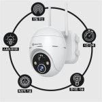 글로벌아이넷 로보뷰S3 + 8W 충전식 태양광패널 홈 IP 카메라 CCTV 무선 : 태리랜드