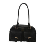 빈티지 볼링 핸드백 패션 통근 백 겨드랑이 블랙 : 현명이스토어