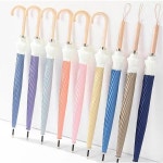 파스텔 UV경량장우산 16살 튼튼 우드 손잡이 여름장마대비 4color : 에이치제이컴퍼니-