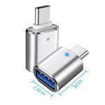 GEEKI 변환 젠더 케이블 컨버터 잭 USB C 어댑터 C-USB 3.0 -C 맥북 호환 pro Air 용 OTG 삼성 S10 S9 led 라이트 : 빛좋은살구