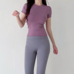 라라온 슬림핏 요가복 라운드넥 반팔 티셔츠 TSP2676 : lalaon