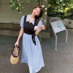 나는솔로 148회 원피스 옷 20기 송해나 패션 뷔스티에 셔츠 카키 : 리메리아