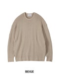 Graphpaper 그라프페이퍼 린넨 솔로텍스 루즈 립 크루넥 GU25180119 BEIGE : 바이바이하루