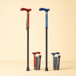 노인 어르신 지팡이 할머니 할아버지 환자용 명품 효도 선물 4발 일자형 스탠딩 환자 접이식 : 또하나의가족