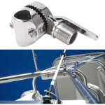 EIMSOAH 해양 보트 VHF 안테나 마운트 나사 래칫 316 스테인리스 스틸 조절식 베이스 레버 핸들 포함 1인치 직경 요트 RV용 : 지구동산상점