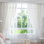 루비코코 창문 작은창 아일렛 예쁜 이중 레이스 암막 커튼 135x170cm 2장 : 엔젤아이즈