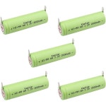카스타 5개 세트 1.2V 2000mAh 니켈수소 배터리 교체용 Wah 93154 93154101 4810 4830 5000 7040 8550 8551 8554 874 5 Pack... 