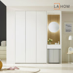 라홈 로라 붙박이장 무몰딩 화장대 작은방 여닫이 150cm 푸쉬타입 친환경 E0 : LAHOM 라홈