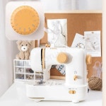 발 페달 전기 수선 재봉틀 휴대용 초보자에게 적합 공예 오버록 1. 파란 : 해외다모아27호점