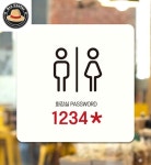 김프로센터 화장실 PASSWORD1 부착형 정사각안내판 22x22cm 표지판문패 : 김프로센터