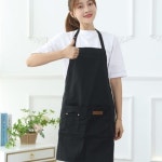 단추 앞치마 방수 바리스타 카페 공방 작업복 요리 실용적 : 늘푸른스토어마켓