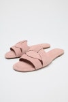 자라 가죽 크로스 스트랩 플랫 샌들 2608/610 PINK : 스페인샵
