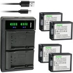 세트 DMWBLB13 배터리 및 LTD2 USB 충전기 교체용 파나소닉 루믹스 DMCG2 DMCG2A DMCG2R DM 1 Charger + 4 Batteries : 비에치31번가