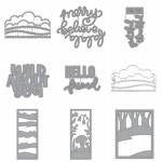 선샤인 장면 금속 절단 다이 문구 단어 직사각형 프레임 연못 컷 스텐실 카드 공예 스크랩북 템플릿 1. H4578 : 해외다모아7호점