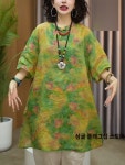홈웨어 여름 패턴 실내복 시원한 고급 러블리 봄 옷 여성 프린트 티셔츠 패션 : 음오아예스토어