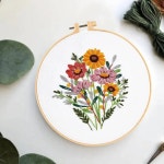 자수 예술 꽃 나비 동물 고리로 완성 패브릭 색상 스레드 바늘 지침을 따르기 쉽습니다 1. CXTZ-046 : 해외다모아6호점