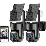 방범 CCTV 반려동물 Uniter 2K 무선 실외 배터리 전원 2.4GHz WiFi 전화 앱이 있는 방수 홈 감시 시스템 컬러 나이트 비전 사... 