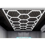 세차장 벌집 조명 광택샵 육각형 상품 카센터 680W 램프 작업장 브라켓 + 2.4x4.8m : 장미.