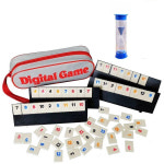 루미큐브 두뇌트레이닝 보드게임 여행용 휴대용 미니 전용백  숫자마작-봉투형+샌드타이머 : 즐거운상상마트