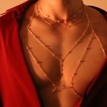 영미네악세사리 | 와이드 여성 파티 목걸이 모임 무대 소품 레이어드 초커 쇄골 체인 악세사리 클럽 : 영미직구스토어