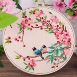 자수 예술 꽃 나비 동물 고리로 완성 패브릭 색상 스레드 바늘 지침을 따르기 쉽습니다 1. CXTZ-046 : 해외다모아6호점