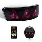 COOLGUARDER 헬멧 조명, 4 IN 1 스마트 LED 헬멧 후미등 (미등/방향 지시등/속도계/DIY 앱), 오토바이/자전거용, 야간 라이드용 방수 오토바이... 