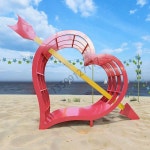 하트조형물 포토존 카페포토존 조형물 소품 공원 화이트 인테리어 : 진차이나인