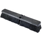 소로 에센셜 - 18인치 중형 푸시 브룸 헤드 파인 블랙 브리스 야외 데크 진입로 차고 야드 파티오 창고 콘크리트 바닥을 위한 가정용 청소 브러시... 