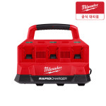밀워키 M18 PC6 18V 팩아웃 멀티 충전기 6구 M18 배터리용 충전기 : 아리랑툴스