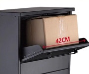 가정용 택배함 철제 단독 우편함 전원주택 열쇠형 대형 블랙-003 : 디네소