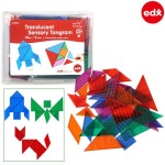 쉬운 투명 패턴블럭 칠교놀이 7교 도형교구 장난감 조각맞추기 유치원 수학 교육 3살 : 바이풀샵