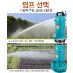 양수기 220V 고양정 잠수 펌프 수중 배수 가정용 농업용 워터펌프 배수펌프 370W 1인치 12m : 맹이SH