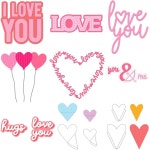 미니 하트 풍선 스크립트 금속 절단 다이 발렌타인 데이 포켓 스크랩북 카드 제작 1. H8882 : 해외다모아6호점