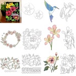 피는 꽃 수선화 화환 금속 절단 다이 장식 꽃잎 카드 만들기위한 컷 1. H8626 : 해외다모아20호점