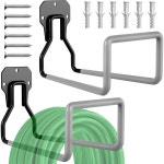 정원자재 스프링호스 정원호스 메탈 가든 호스 홀더 - 4개의 나사가 있는 헤비 듀티 행거 벽 마운트, 워터 릴, 랙, 후크, 익스펜더블 호스... 