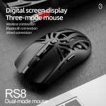 SMAILWOLF RS8 1000Hz Bluetooth 마우스 10000dpi 3가지 모드 연결 경량 매크로 게이밍 마우스 노트북 컴퓨터 : 뉴글로벌스토어