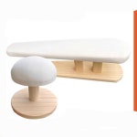 모자 다리미판 원형 우드 세탁소 주름펴기 다림질 스툴 56cm 벤치 : 빌레모