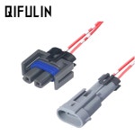 핀 자동 방수 소켓 에어컨 압축기 와이어 하네스 플러그 1. 1 set 2p female : 에이치에스라이프몰30호점