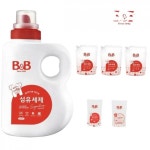 비앤비 유아 섬유세제 시그니처 1500ml 용기형 1입+리필형 3입+증 800ml 2입(세제 1 유연제 1) : 씨유니