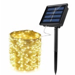 LED 와이어 전구 에너지 절약 태양광 캠핑 조명 300구 30m 웜색 : 꿈꾸는윌리