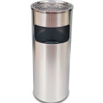 야외 재떨이 흡연구역 빌딩 스탠드 담배 꽁초 휴지통 스텐 원형 25x61 : 루트센티